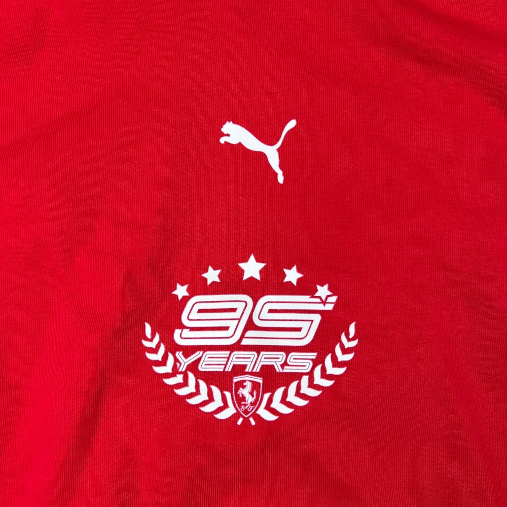 Puma Ferrari Hoodie Mens L Red 95 Years Racing Sponsors Graphic Sweatshirt - Picture 5 of 11
